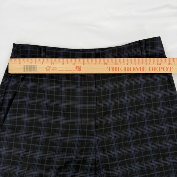 Tibi Sz 4 Plaid Taylor Pants Straight Leg Ankle Trouser Office Career Wool Blend - Picture 7 of 8